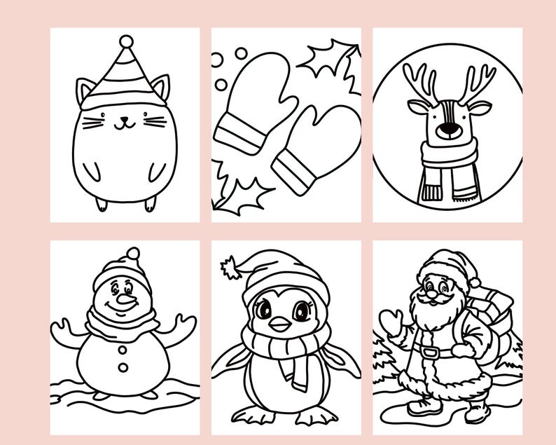 Christmas Coloring Pages Bundle – 50 Festive Designs for All Ages ...