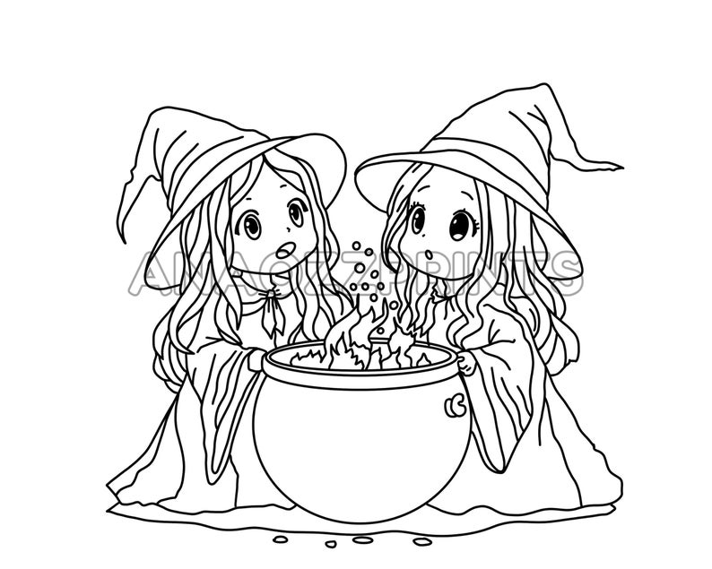 Cute 15 Witch Coloring Pages for Halloween Printable Fun and Festive