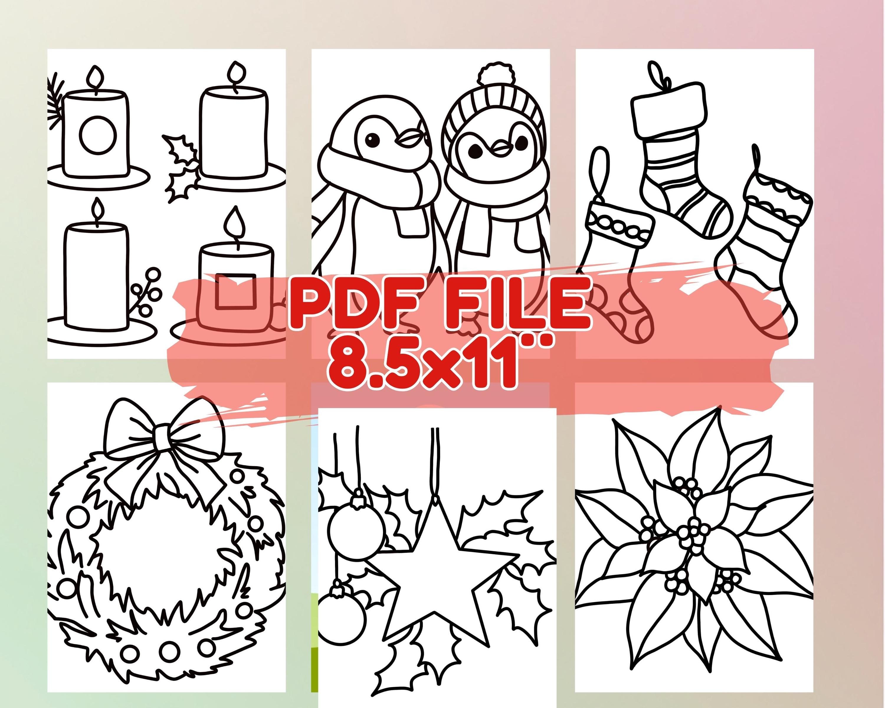 Christmas Coloring Pages Bundle – 50 Festive Designs for All Ages ...