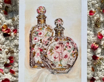 Frascos de perfume de primavera n.1 *Pintura original*