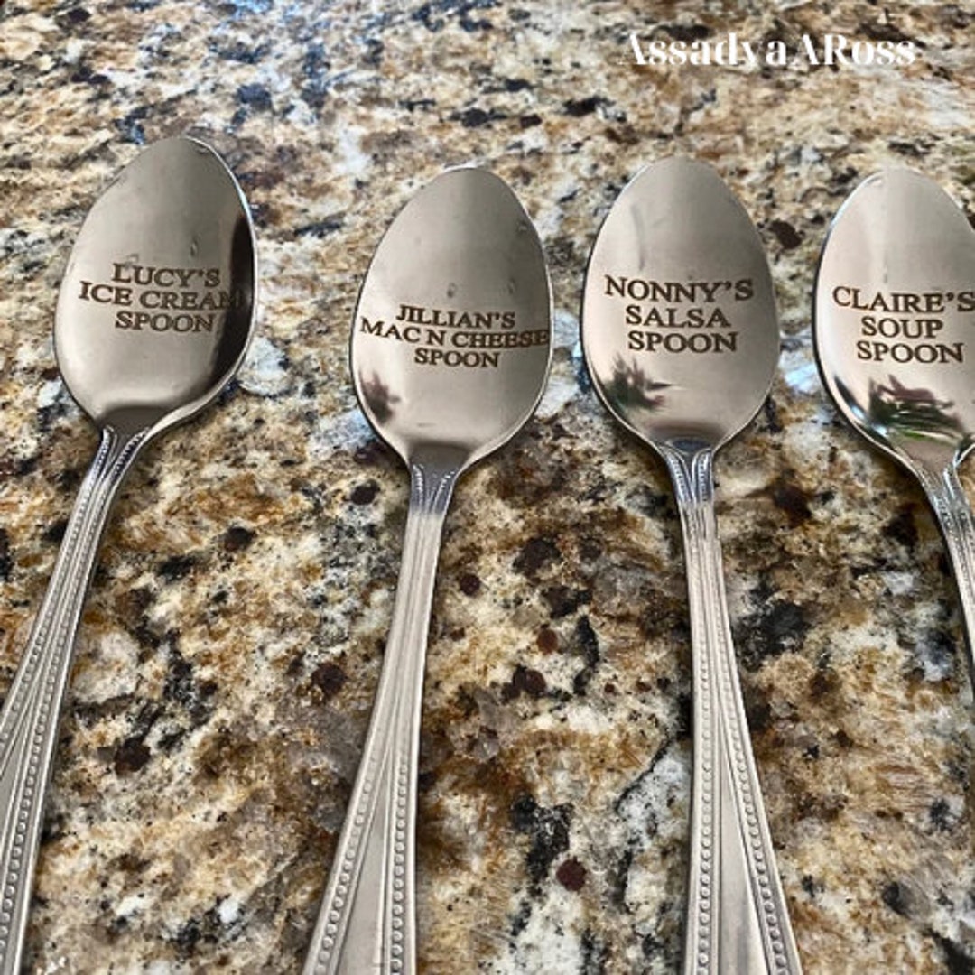 Engraved Tea Spoons for Him Custom Name Spoon Vintage Laser Etsy