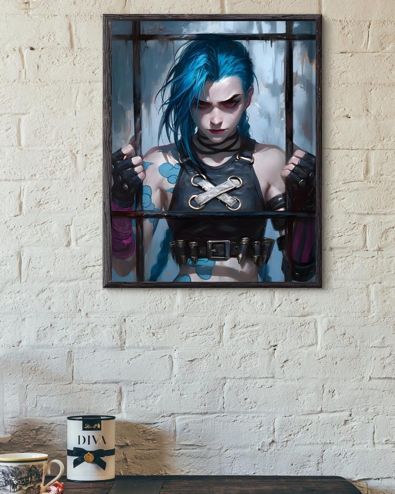 Arcane Poster, Arcane Wall Art, Jinx Poster, League of Legends Art ...