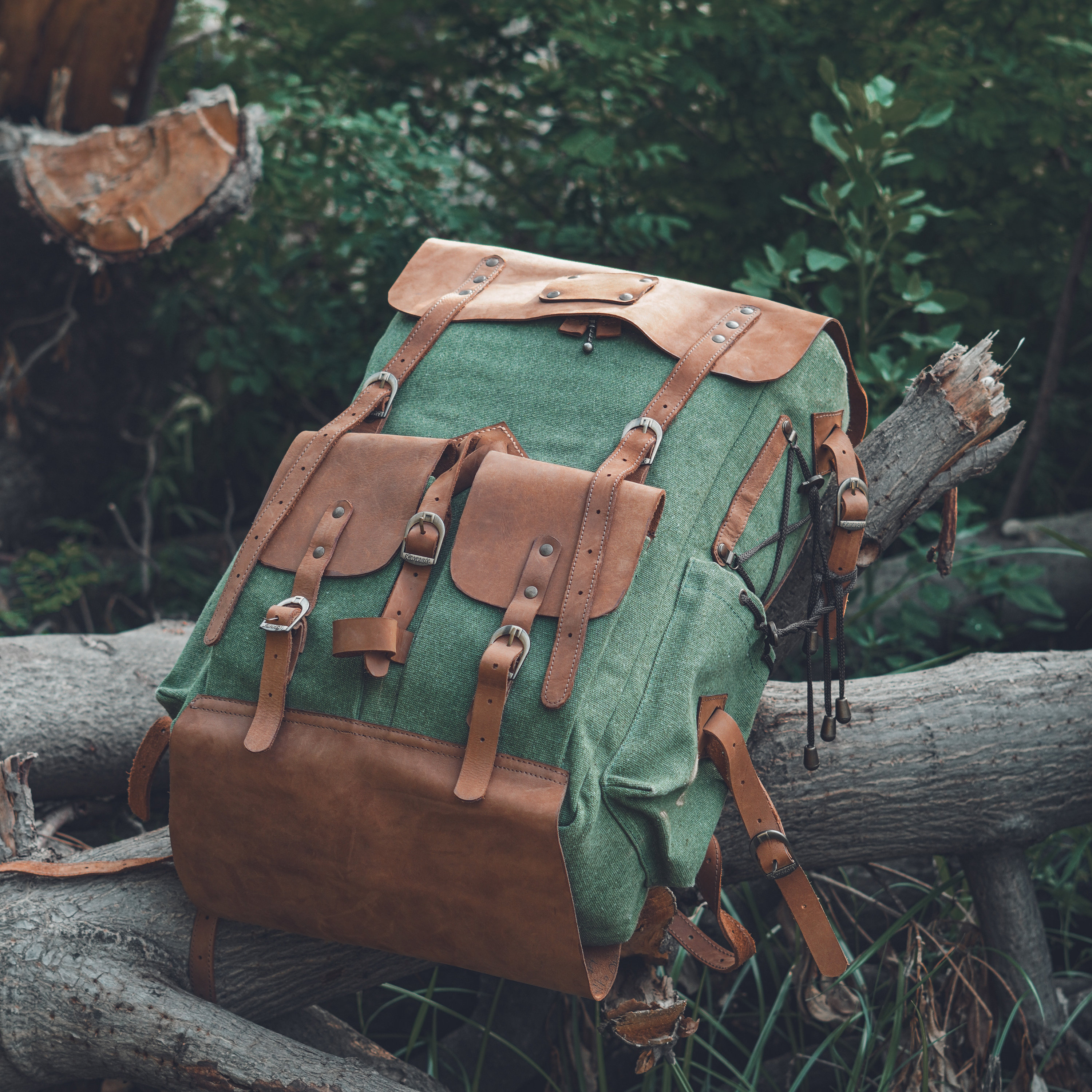 Waxed Canvas Backpack Vintage Backpack Uk Vintage Look Waxed