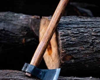 Handforged Bushcraft Axe: Outdoor Camping Tool, Lifetime Gift