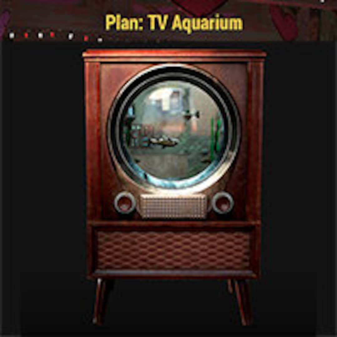 Fallout 76 PC Plan T.V. Aquarium Etsy