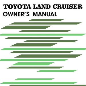 1964 Toyota Land Cruiser Owners Manual | Model FJ40