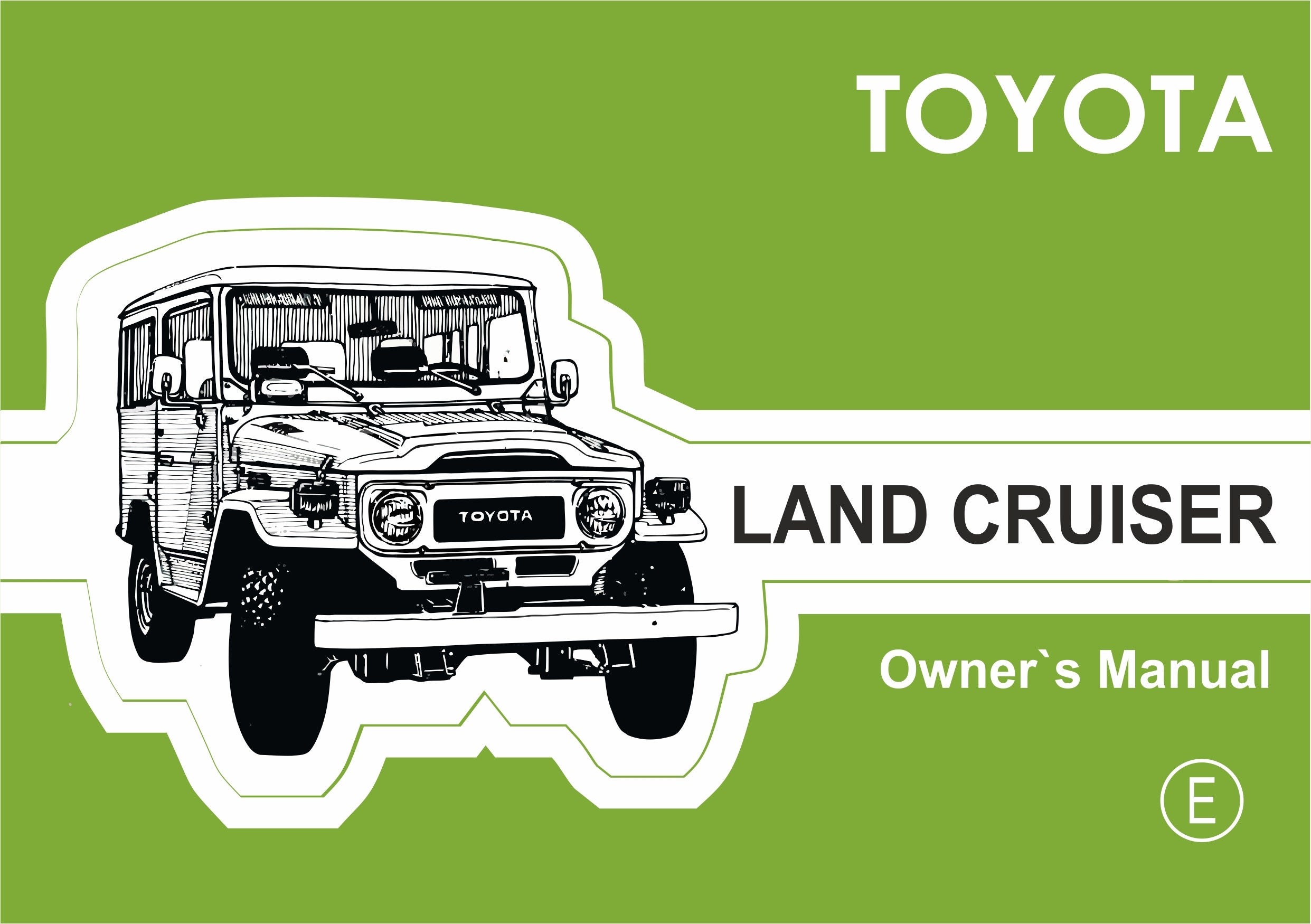 1980 Toyota Land Cruiser Owners Manual | Model FJ40, BJ40, FJ43
