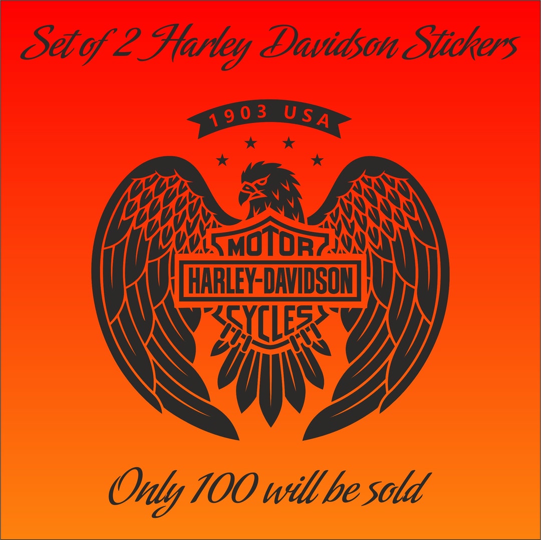 Harley Davidson Stickers Fuel Tank Harley Stickers Set of Two Gas Tank