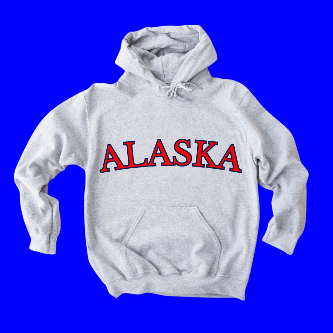 Alaska-in-red-color-lettering Men or Women Hoodie Unisex Hooded ...