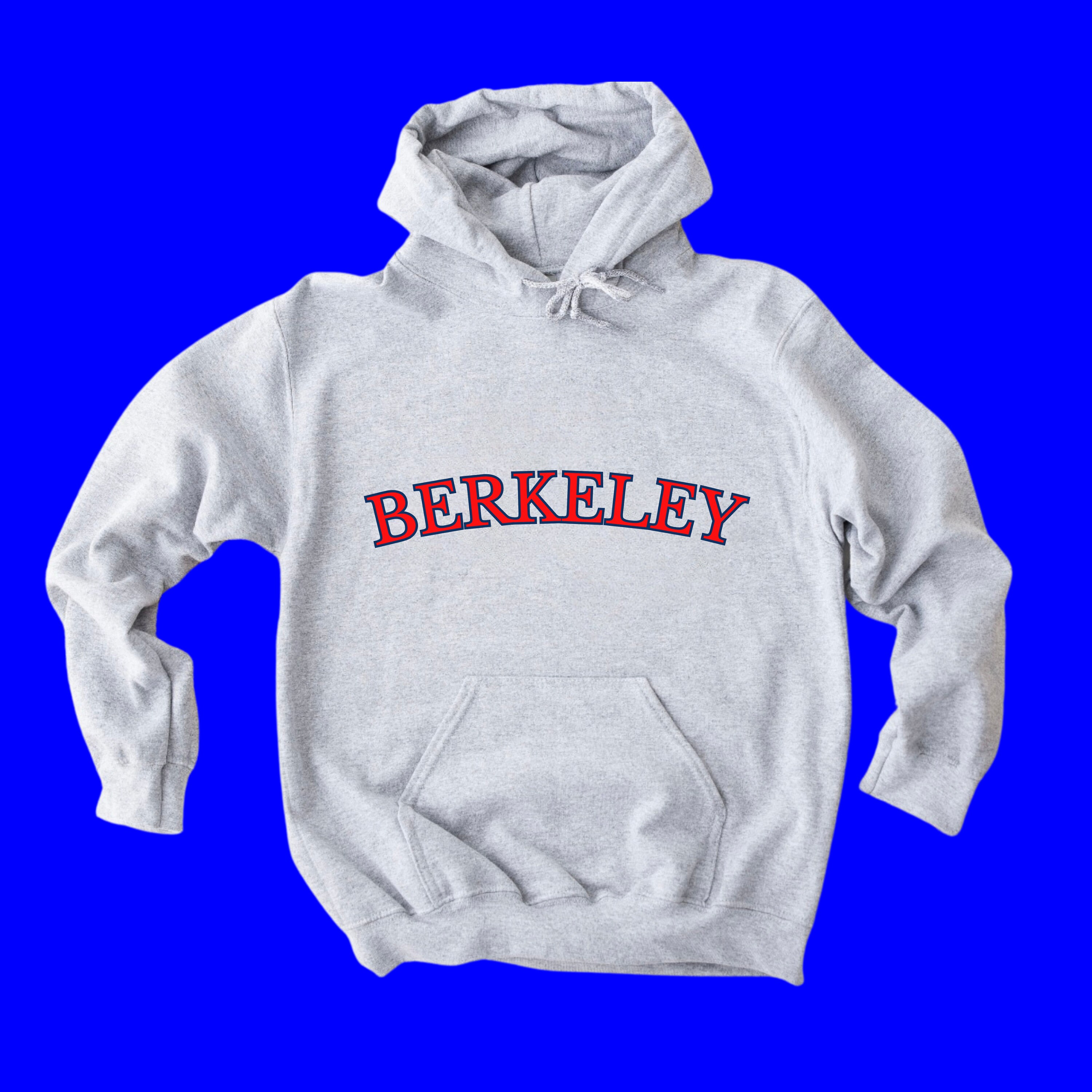 【MODERNIF】Berkeley Lettering Sweatshirt Berkeley-in-red-color-lettering | Men or Women Hoodie