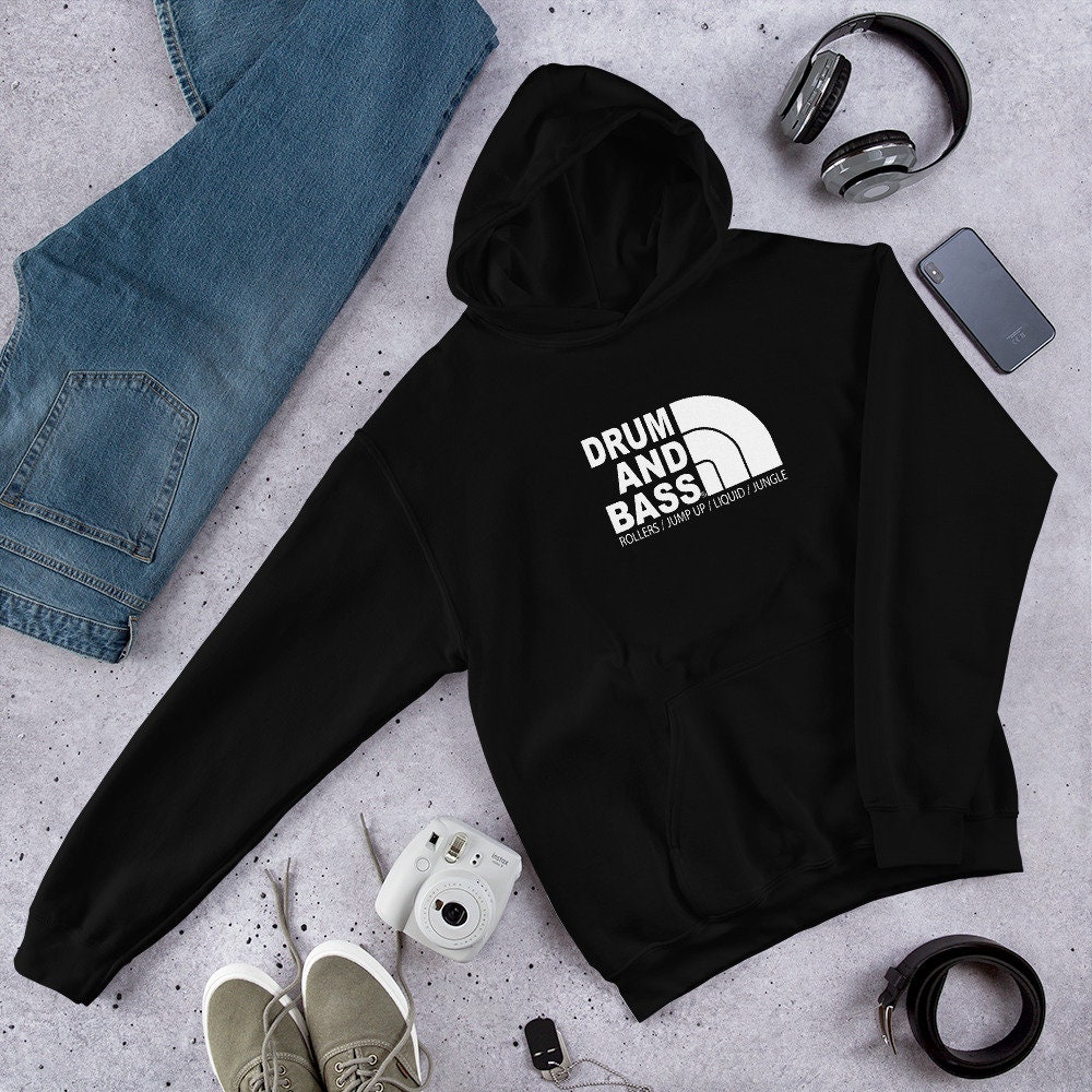 Sweat à Capuche Drum And Bass Rum & Ass – Humoristique Pour Musicien – Coupe Classique – Coton/Polyester