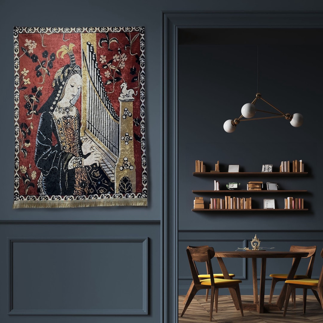 Medieval Tapestry Reproduction of The Lady and the Unicorn La Dame à l