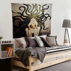 Gobelin Medusa - Dekoracja ścienna - Zawieszka ścienna - 45” x 58” - 115 x 148 cm