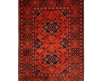 Handgewebter afghanischer orientalischer Wollteppich für Schlafzimmer (80 x 120 cm)