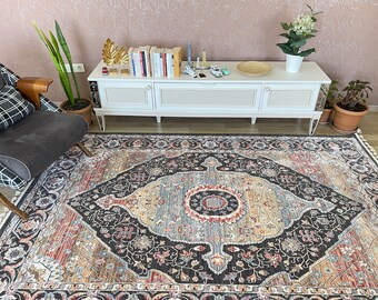 Turkish Ouhsak Area Rug 8x10 - Non-shedding Living Room Rug 9x12 - Bedroom Rug 6x9 - Hallway Runner 3x10 - Kitchen Rug 2x6 -