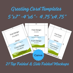 Geburtstagskarten 13x18, 12x18, 12x18,5,5x7, 4x6, 4.75x4.75 in Canva Mockup, PDF