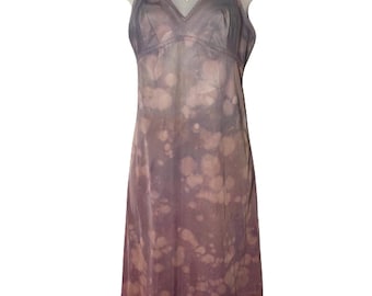 Vintage Hand Dyed Ice Dye Midi Slip Dress Bespoke Watercolor Grunge Fairycore Apparel