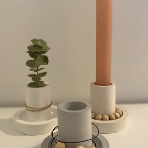 Candlestick for stick candles Ceramic Raysin image 8
