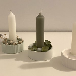 Candlestick for stick candles Ceramic Raysin image 1