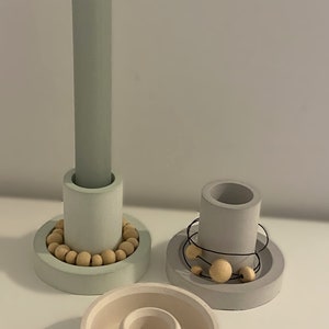 Candlestick for stick candles Ceramic Raysin image 3