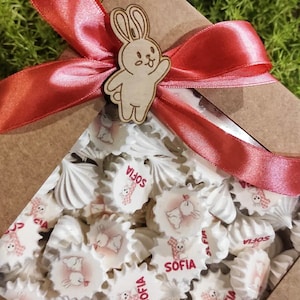 Personalized Theme Meringue Cookies – Custom Gluten-Free Text Cookies for Weddings, Gifts & Special Events