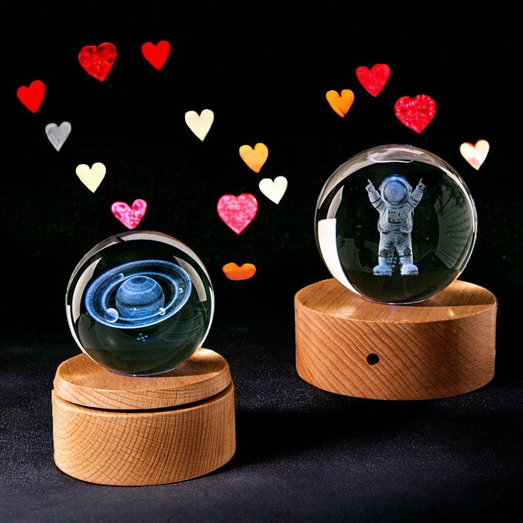 3D Custom Engraved Crystal Photo Crystal Ballbluetooth Etsy