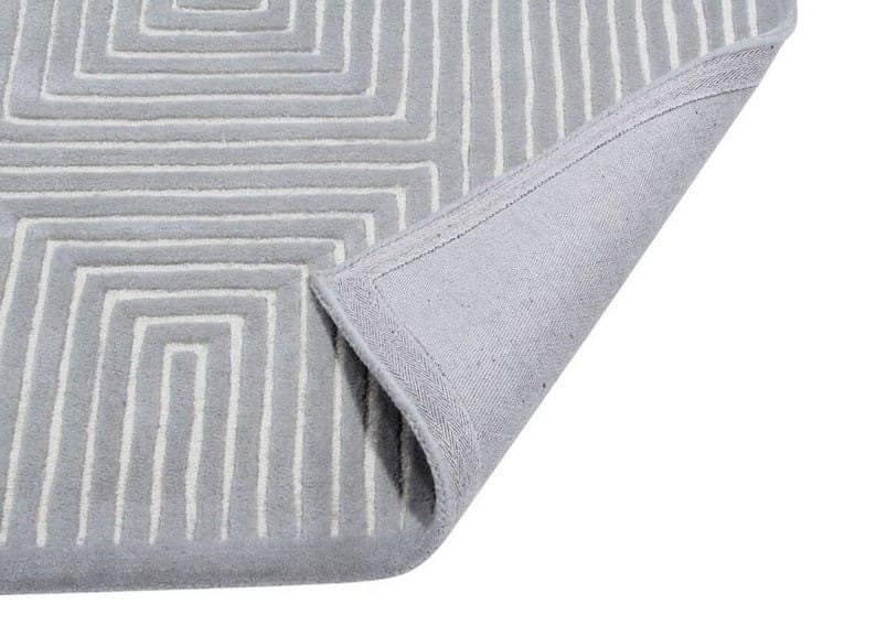 Hand Tufted Dark Green Wool Rug Cut & Loop Rug High and Low Pile Rug