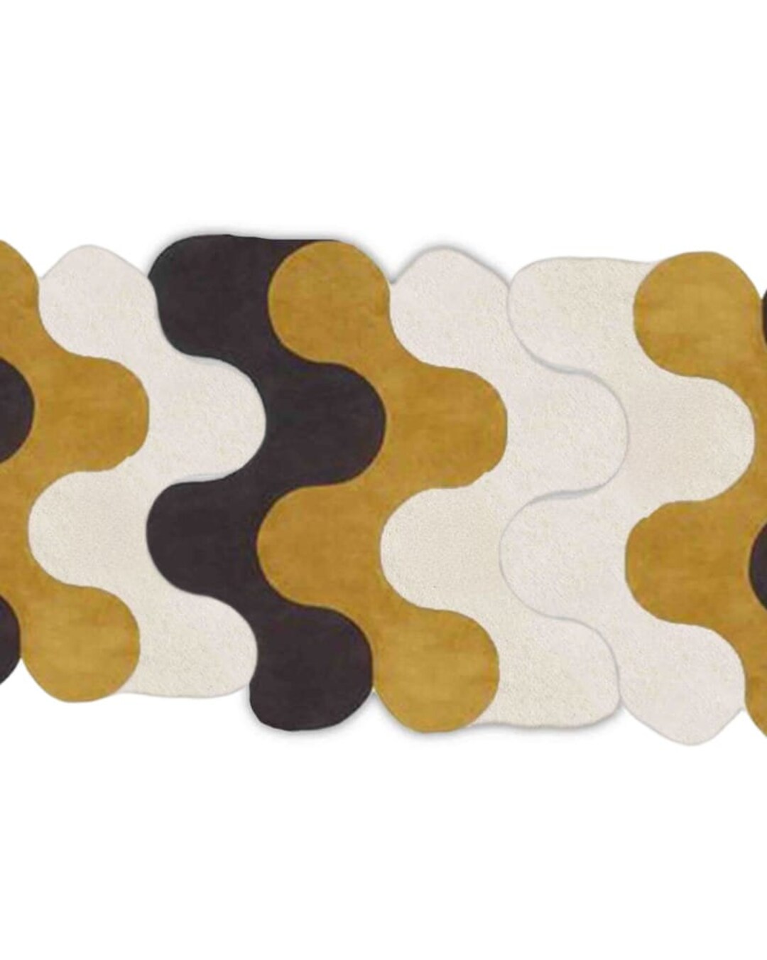 New Premium Amoeba Squiggle Shaped Throw Rug Hand Tuft 100% Wool ...