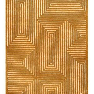 Hand Tufted Dark Green Wool Rug Cut & Loop Rug High and Low Pile Rug ...