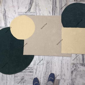 Handmade Irregular Shaped Rug Multi Colorful Rug Rug 100% Fine Woolen Rug Modern Designer Abstract Shaped Rug 3x5, 5x8, 9x12 Customize Also