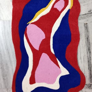 New Minimalist Modern Abstract  irregular shape unique Handmade  Rug for Living Room Bedroom office 5x8 6x9 8x10 Customized In Any Color