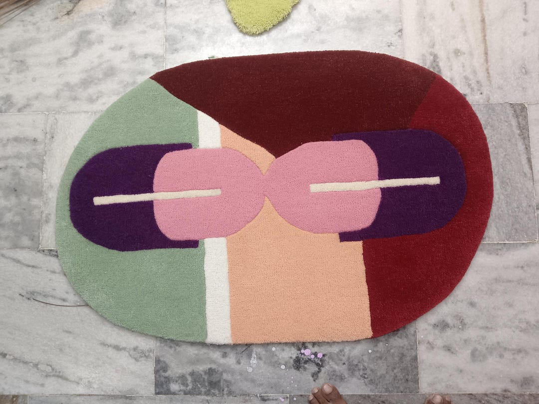 Modern Curve Wool Rug: Hand Tufted Designer Area Rug - Etsy