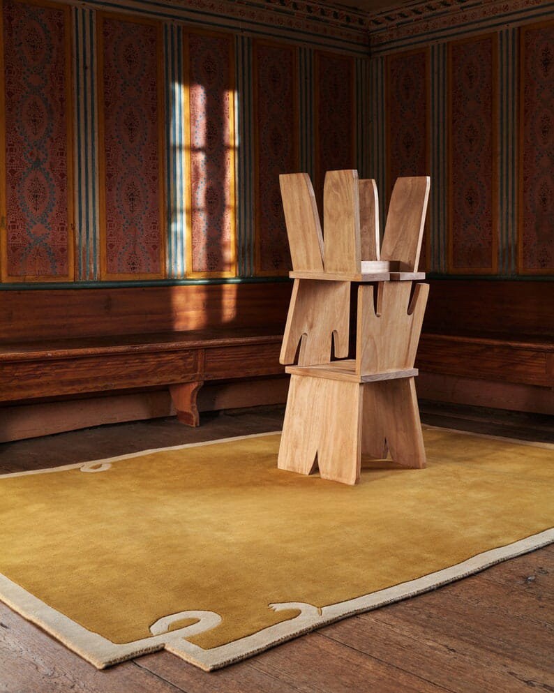 Hand Tufted Dark Green Wool Rug Cut & Loop Rug High and Low Pile Rug ...