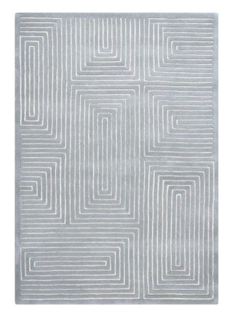 Hand Tufted Dark Green Wool Rug Cut & Loop Rug High and Low Pile Rug ...