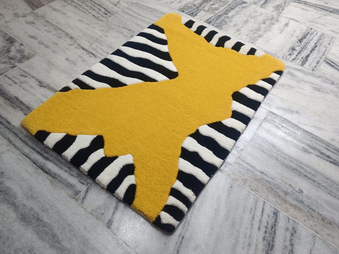 Hand Tufted Squiggle Rug Modern Hand Tufted Wool Rugs Handmade Rug ...