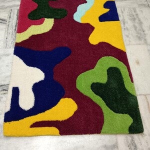 Modern Designer Hand Tufted Wool Area Rug Modern Area Rug Handmade Area Rug Hand Tuft Rugs Modern Rugs Living Room Rugs Bed Vintage Rug