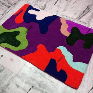 Modern Designer Hand Tufted Wool Area Rug Modern Area Rug Handmade Area Rug Hand Tuft Rugs Modern Rugs Living Room Rugs Bed Vintage Rug