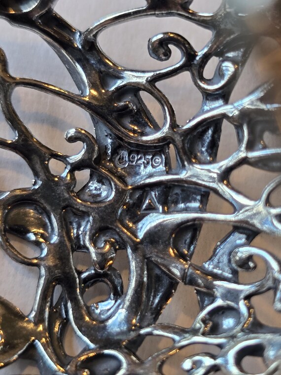 Solid Sterling Silver Carolyn Pollack Unique Scro… - image 3