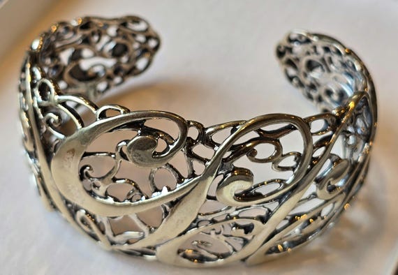 Solid Sterling Silver Carolyn Pollack Unique Scro… - image 2