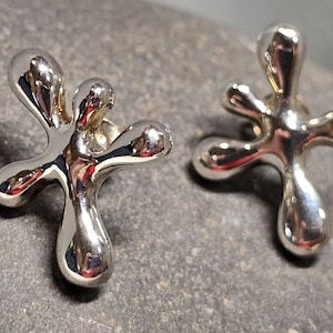 Gorgeous Sterling Silver Angela Cummings Studio Post Earrings