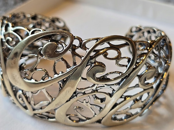 Solid Sterling Silver Carolyn Pollack Unique Scro… - image 1