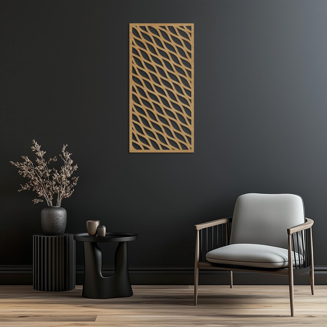 Custom Wooden Wall Art • Geometric Decorative Wood Panel • Unique ...