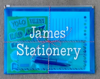 Boy Stationery Kit: Letter Writing Set with Stationery, Envelopes, Stickers