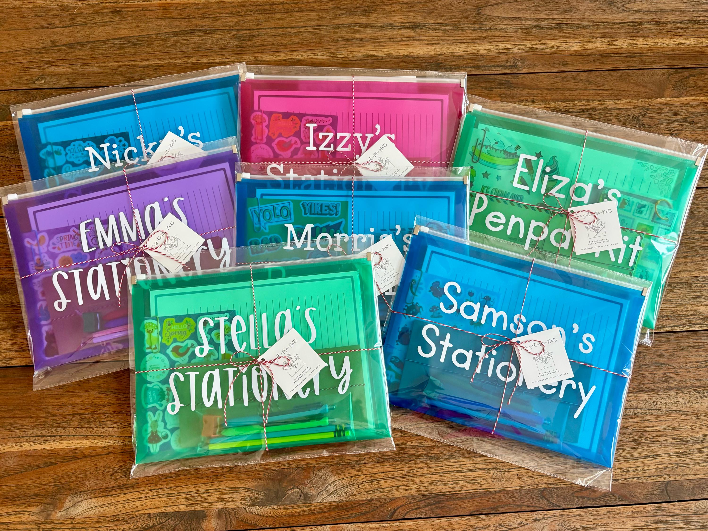 Boy Personalized Stationery Kit: Letter Writing Set With Kraft ...