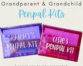 Personalized Grandparent & Grandchild Letter Writing Kit Set | Meaningful Gift for Long Distance Families