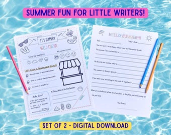Printable Summer Penpal Activities for Kids | Happy Mail Letter Writing Pages | Digital Download