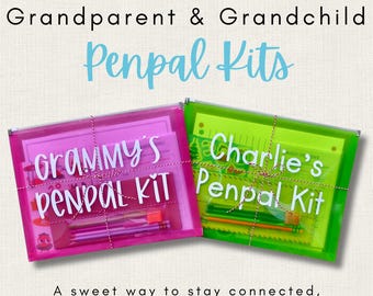 Personalized Grandparent Grandchild Penpal Kits | Letter Writing Set for Families