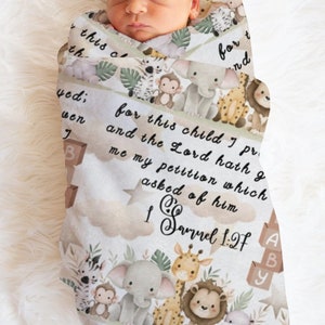 For this Child I Prayed Blanket for Baby Nursery Decor Blanket Bible Blanket Christian Blanket for Babies Baby Shower Gift Religious Throw