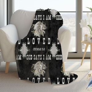 Horse Gift Horse Blanket Horse Minky Blanket Gift for Horse Lover Equestrian Blanket Gift Equine Blanket Boho Horse Blanket Horse Throw