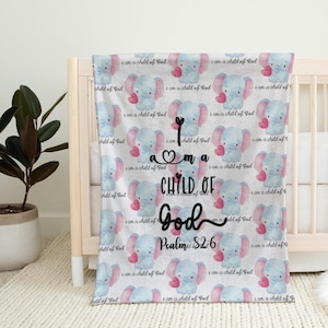 Scripture Baby Blanket, Christian Baby Blanket, Religious Baby Blanket with Scripture Bible Promise Blanket for Baby Religious Shower Gift